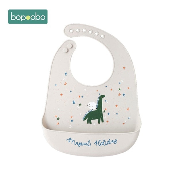 Bopoobo Baby Bib Adjustable Animal Picture Waterproof Saliva