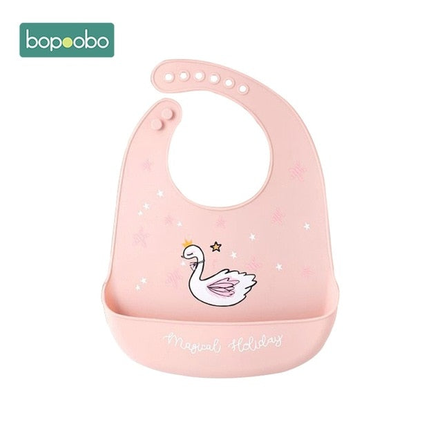 Bopoobo Baby Bib Adjustable Animal Picture Waterproof Saliva