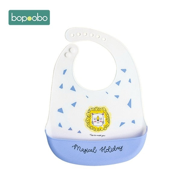 Bopoobo Baby Bib Adjustable Animal Picture Waterproof Saliva