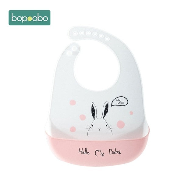Bopoobo Baby Bib Adjustable Animal Picture Waterproof Saliva