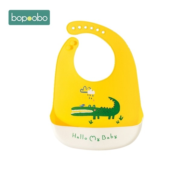Bopoobo Baby Bib Adjustable Animal Picture Waterproof Saliva