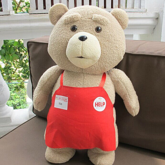 2017 Movie Teddy Bear Ted 2 Plush Toys In Apron cute Soft Stuffed Toys Animals Ted Bear Plush Dolls kids birthday gifts