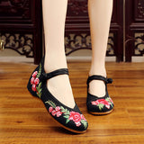 Plus Size 41 Fashion Women Shoes, Old Beijing Mary Jane Flats With Casual Shoes