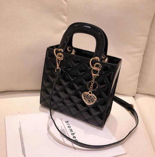Luxury Brand Tote bag 2021 Fashion New High Quality Patent Leather Women's Designer Handbag Lingge Chain Shoulder Messenger Bag