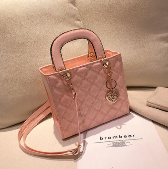 Luxury Brand Tote bag 2021 Fashion New High Quality Patent Leather Women's Designer Handbag Lingge Chain Shoulder Messenger Bag