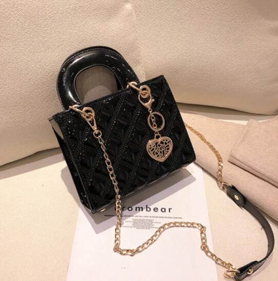 Luxury Brand Tote bag 2021 Fashion New High Quality Patent Leather Women's Designer Handbag Lingge Chain Shoulder Messenger Bag