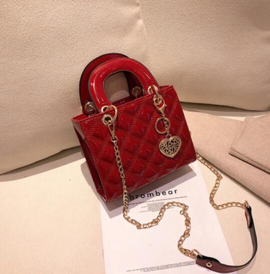 Luxury Brand Tote bag 2021 Fashion New High Quality Patent Leather Women's Designer Handbag Lingge Chain Shoulder Messenger Bag