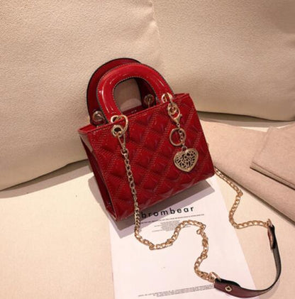 Luxury Brand Tote bag 2021 Fashion New High Quality Patent Leather Women's Designer Handbag Lingge Chain Shoulder Messenger Bag