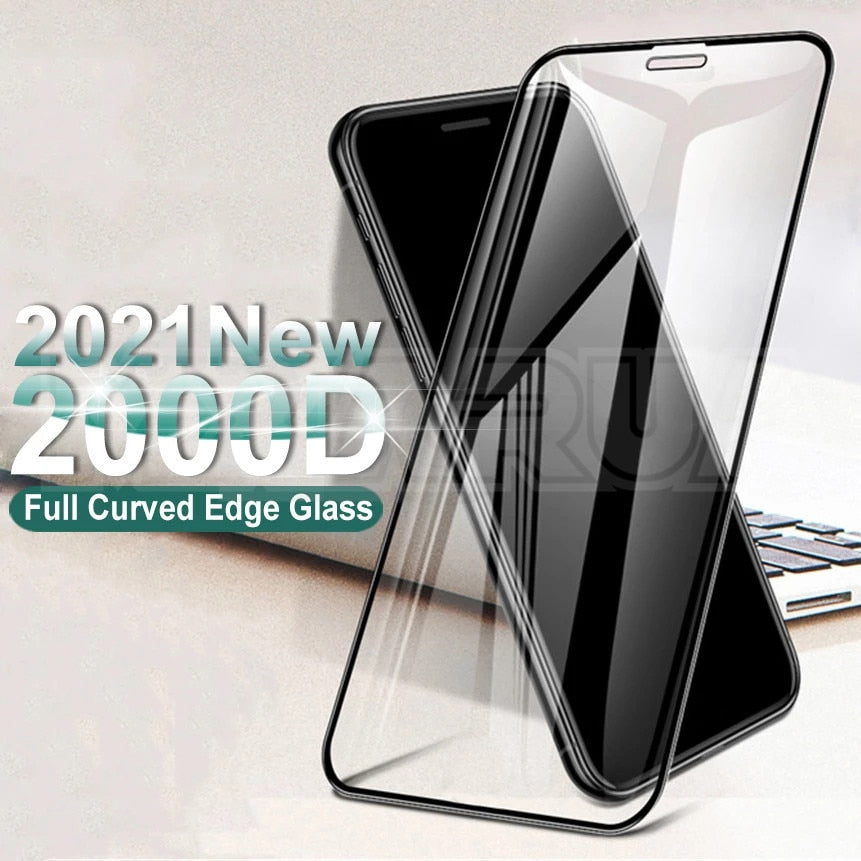 2000D Curved Protective Glass For iphone 6 6S 7 8 Plus SE Screen Protector on