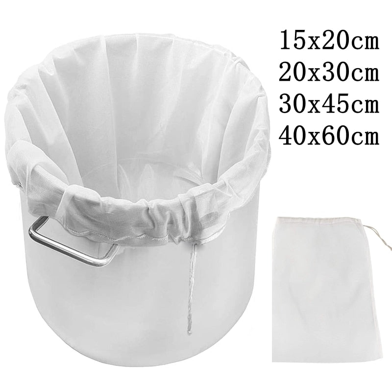 Beer Homebrew Filter Bag for Brewing Reusable Kitchen Food Filter Bags Strainer - Shopy Max