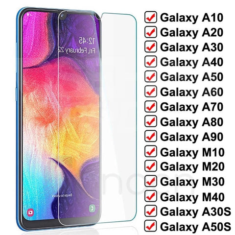 9D Protective Glass On For Samsung Galaxy A10 A20 A30 A40 A50 A60 A70 A80 A90 Tempered Glass Samsung M10 M20 M30 M40 Screen Film