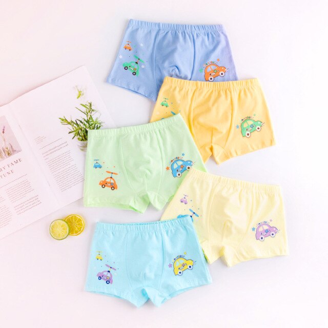 HH 3 Piece Kids Boys Underwear Cartoon Children's Shorts Panties