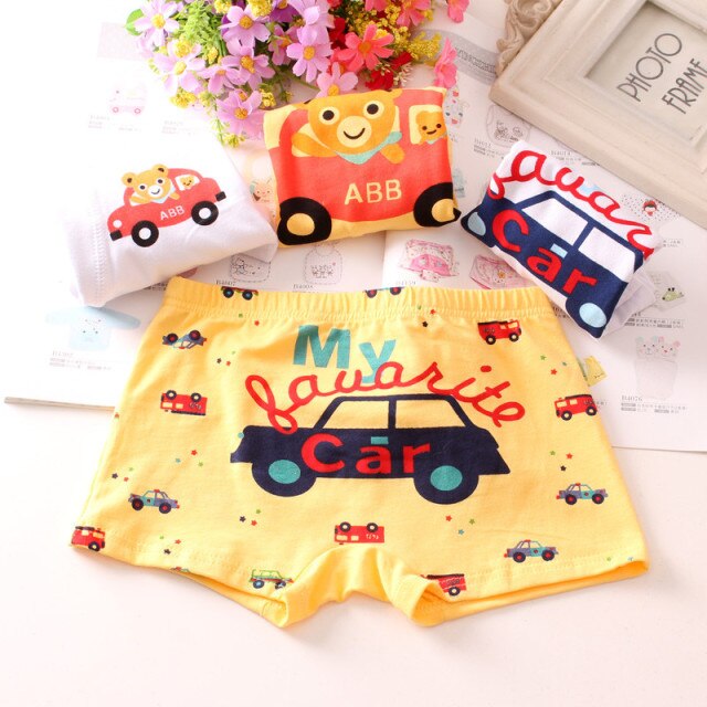 HH 3 Piece Kids Boys Underwear Cartoon Children's Shorts Panties