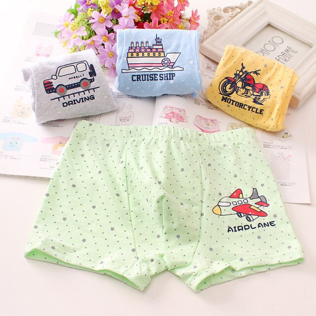 HH 3 Piece Kids Boys Underwear Cartoon Children's Shorts Panties