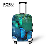 FORUDESIGNS Luggage Cover Beautiful Butterfly Print Travel Accessories for 18-30inch Travel Case Suitcase Protective Dust Covers