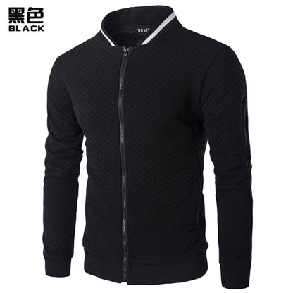 KB New High Quality Plush Zip stand collar casua Jacket Men's Street Windbreaker