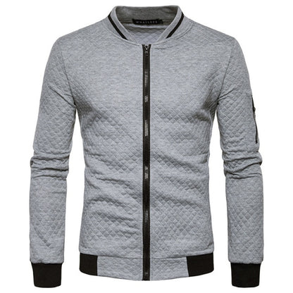 KB New High Quality Plush Zip stand collar casua Jacket Men's Street Windbreaker