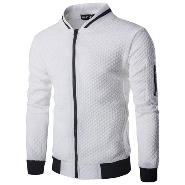 KB New High Quality Plush Zip stand collar casua Jacket Men's Street Windbreaker