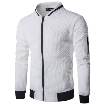 KB New High Quality Plush Zip stand collar casua Jacket Men's Street Windbreaker