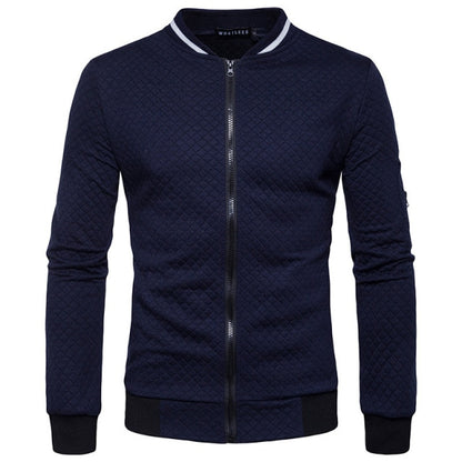 KB New High Quality Plush Zip stand collar casua Jacket Men's Street Windbreaker