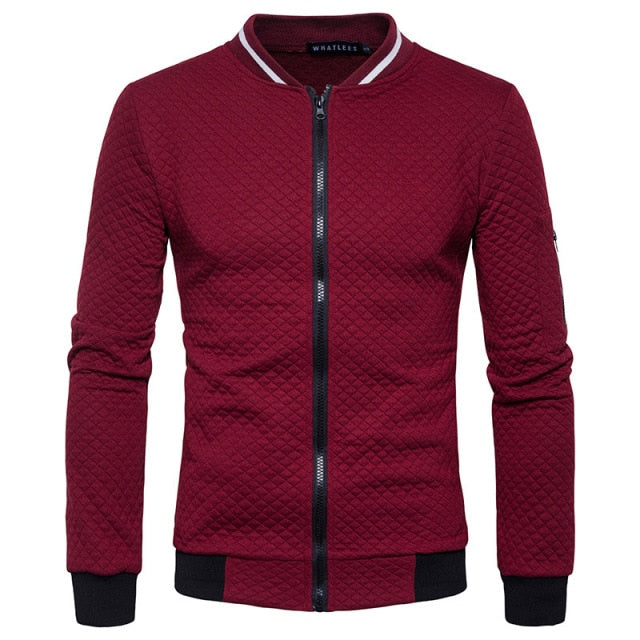 KB New High Quality Plush Zip stand collar casua Jacket Men's Street Windbreaker