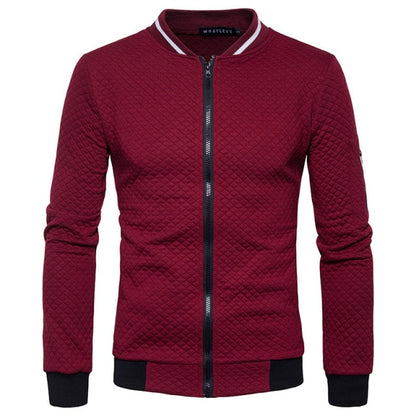 KB New High Quality Plush Zip stand collar casua Jacket Men's Street Windbreaker