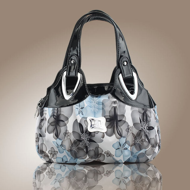 flower pattern Top-Handle Bags for Girls Hobos small Women Leather tote Bag Women Bag Female
