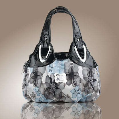 flower pattern Top-Handle Bags for Girls Hobos small Women Leather tote Bag Women Bag Female
