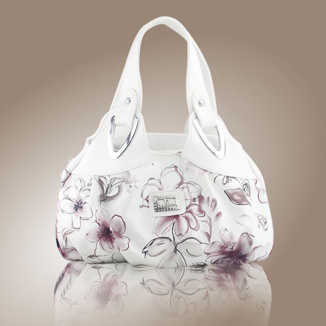 flower pattern Top-Handle Bags for Girls Hobos small Women Leather tote Bag Women Bag Female