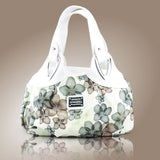 flower pattern Top-Handle Bags for Girls Hobos small Women Leather tote Bag Women Bag Female