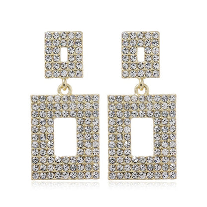 New Luxury Rhinestone Crystal Long Tassel Earrings for Women
