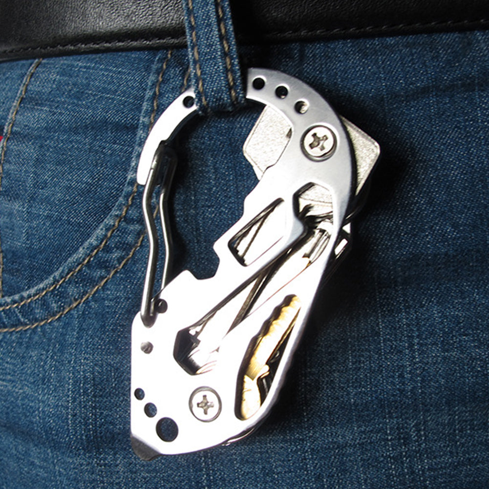 Multifunction EDC tool stainless steel Key Holder Organizer Clip Folder Keyring Keychain Case