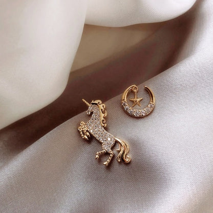 2021 New Cute Animal Stud Earrings for Women Temperament Horse