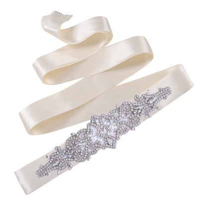 TOPQUEEN S26 Luxury Rhinestones Wedding Dresses Belt Women Crystal Belts for Bride Wedding Waistband Jewel Belts Bridal Sashes