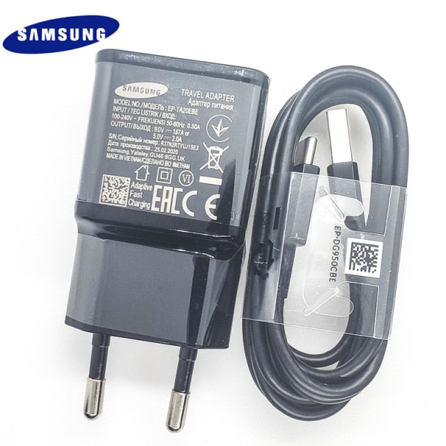 Original Samsung Fast Charger 9v/1.67a charge adapter usb c cable Galaxy s8 s9 s10 plus note 10 9 8 a20 a30s a40 a50 a51 a70 a71