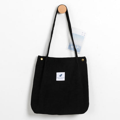 MABULA Casual Foldable Corduroy Shopping Bag High Quality Eco friendly