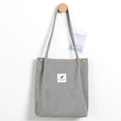 MABULA Casual Foldable Corduroy Shopping Bag High Quality Eco friendly