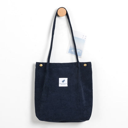 MABULA Casual Foldable Corduroy Shopping Bag High Quality Eco friendly