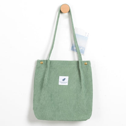 MABULA Casual Foldable Corduroy Shopping Bag High Quality Eco friendly