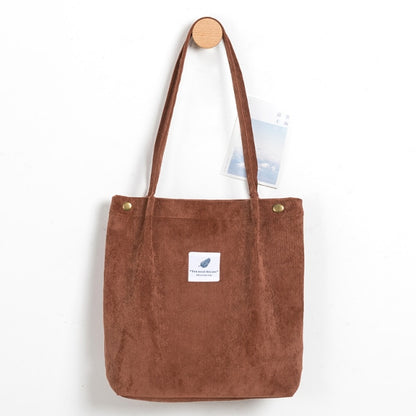 MABULA Casual Foldable Corduroy Shopping Bag High Quality Eco friendly