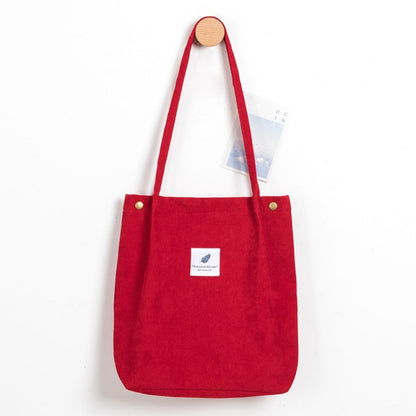 MABULA Casual Foldable Corduroy Shopping Bag High Quality Eco friendly