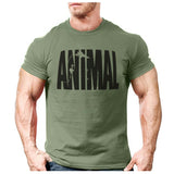 Animal print tracksuit t shirt muscle shirt Trends in 2016 fitness cotton brand clothes