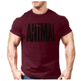 Animal print tracksuit t shirt muscle shirt Trends in 2016 fitness cotton brand clothes