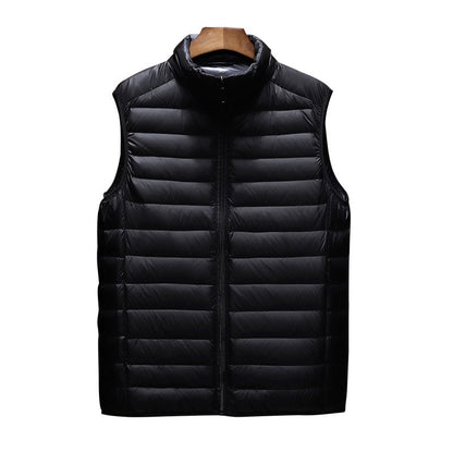 Aiwetin Mens Jacket Sleeveless Vest Winter Fashion Male Cotton-Padded