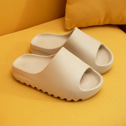 Couple Home Soft Slippers Thick Sole Non-slip EVA Indoor Shoes Flat Slides Men Women Beach Ourdoor Light Flip Flops Plus Size 45