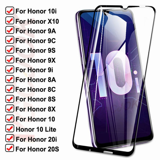 15D Tempered Glass For Huawei honor 10i 9i 20i 20S X10 Protective