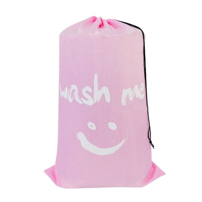 Smile Shape Nylon Laundry Bag Wash Me Travel Storage Pouch Machine