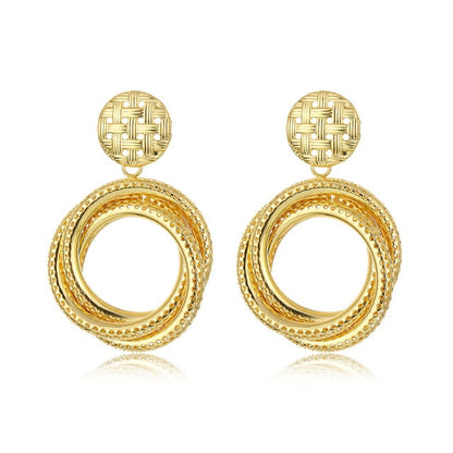 FNIO Fashion Vintage Earrings For Women Big Geometric