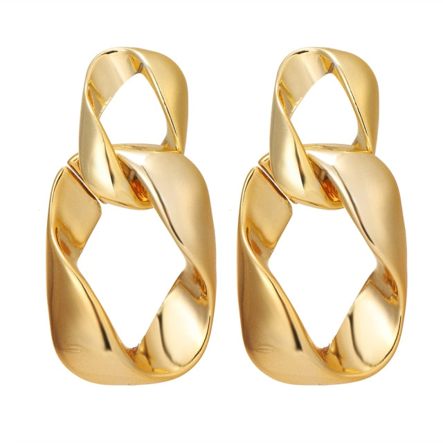 FNIO Fashion Vintage Earrings For Women Big Geometric