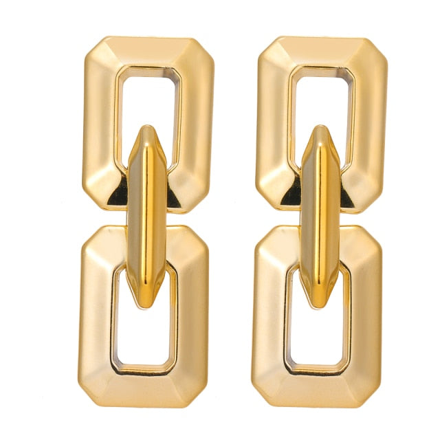 FNIO Fashion Vintage Earrings For Women Big Geometric